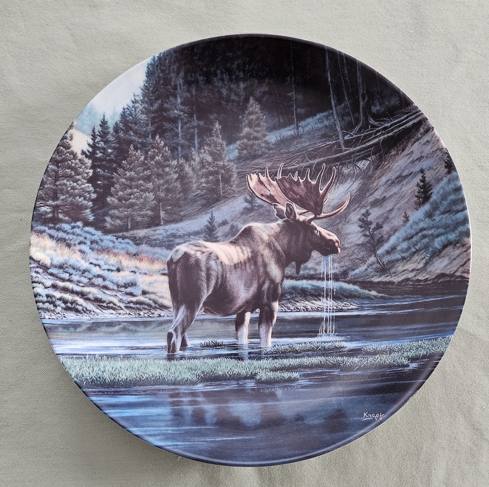 The Moose by Paul Krapf - 2nd Decorative Plate - Wild and Free: Canada's Big Gam